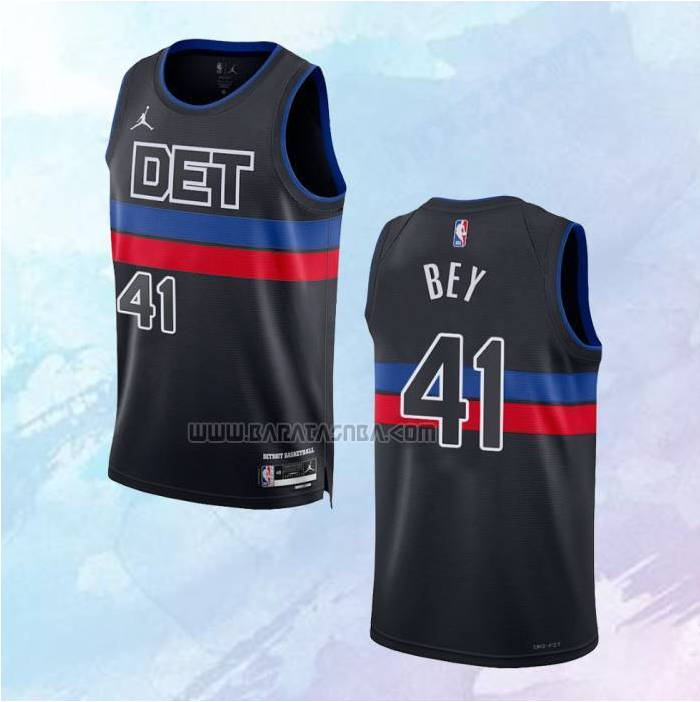 Camiseta Detroit Pistons Statement Negro 2022-23
