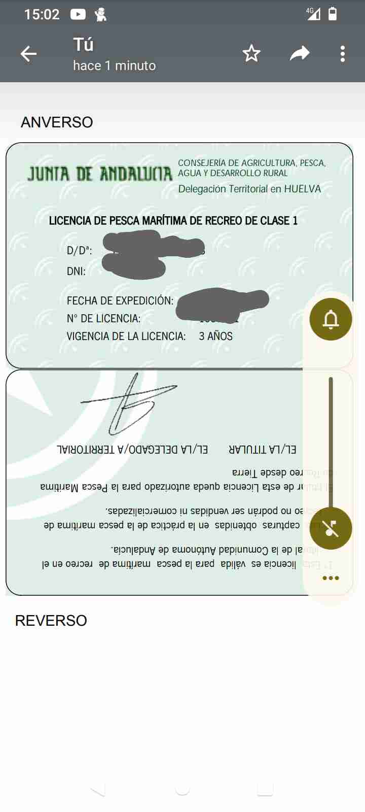 Licencia de pesca Clase 1 y clase 2 todos los tramit