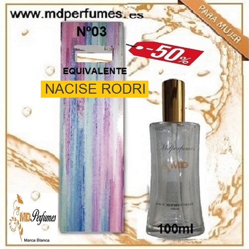 Oferta 10€; Perfume Mujer NACISE RODRI  Alta Gama Equivalente