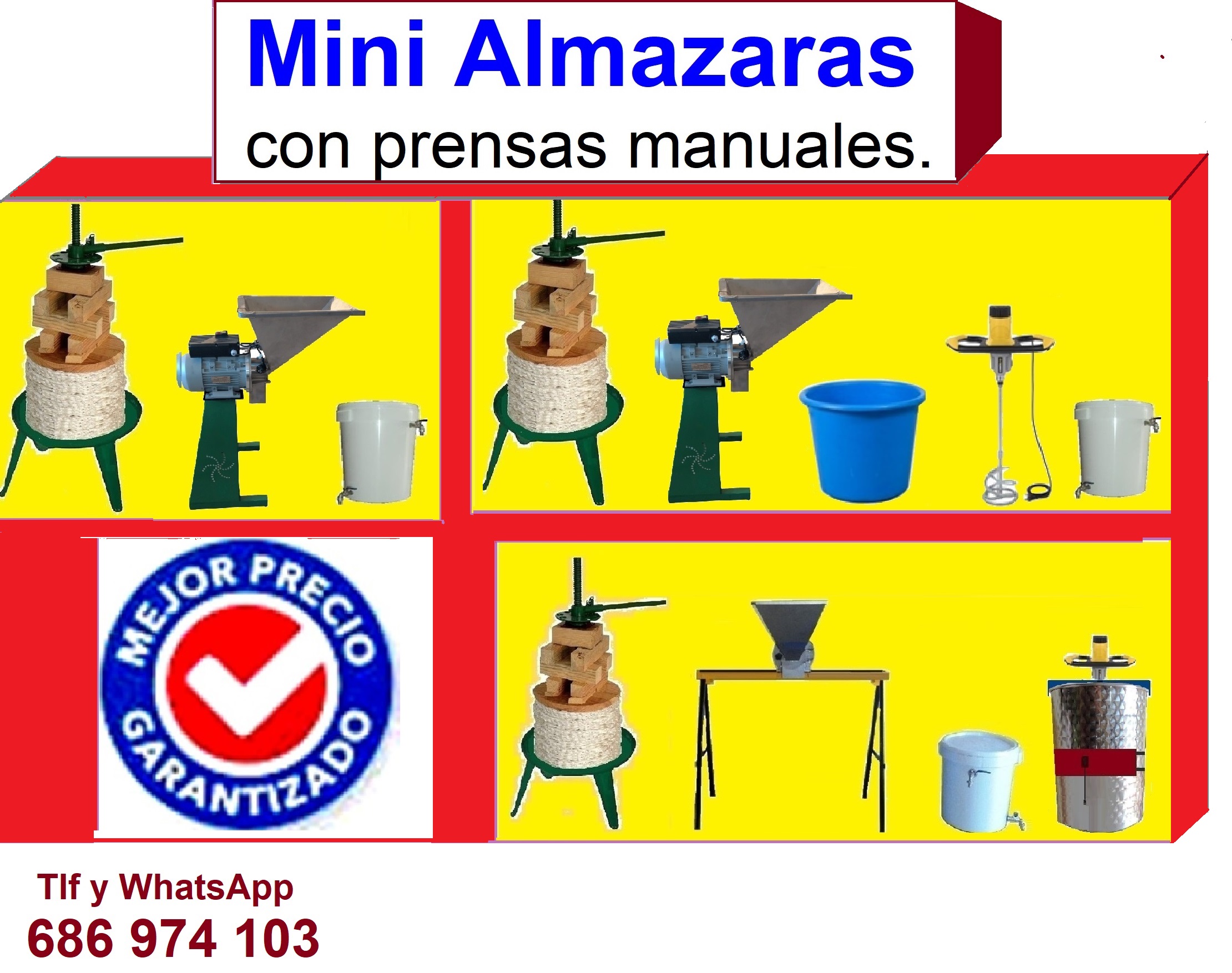Minialmazaras para aceite de oliva.