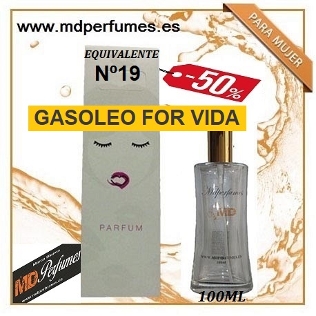 Oferta Perfume mujer GASOLEO FOR VIDA n19 Alta Gama 100ml