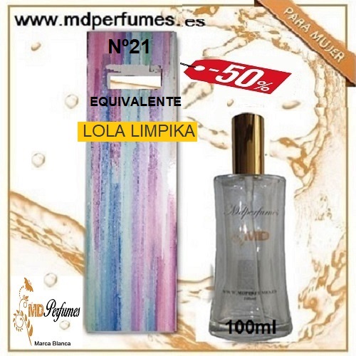 Oferta 10€; Perfume Mujer  LOLA LIMPIKA N&ordm;21 Alta Gama Equiva