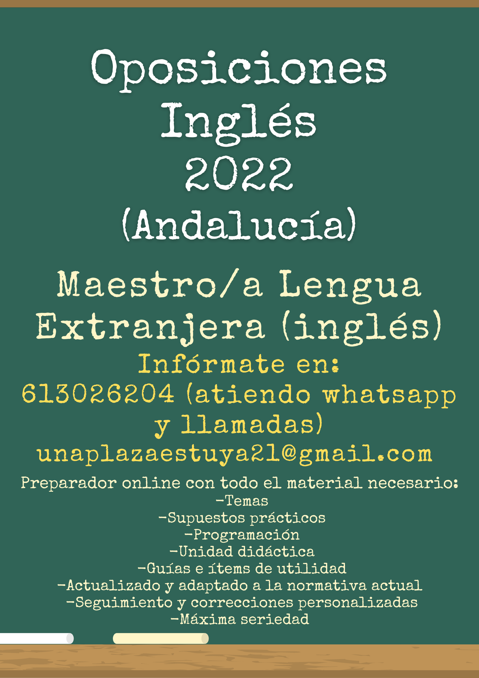 PREPARADOR OPOSICIONES MAESTRO/A INGLÉS
