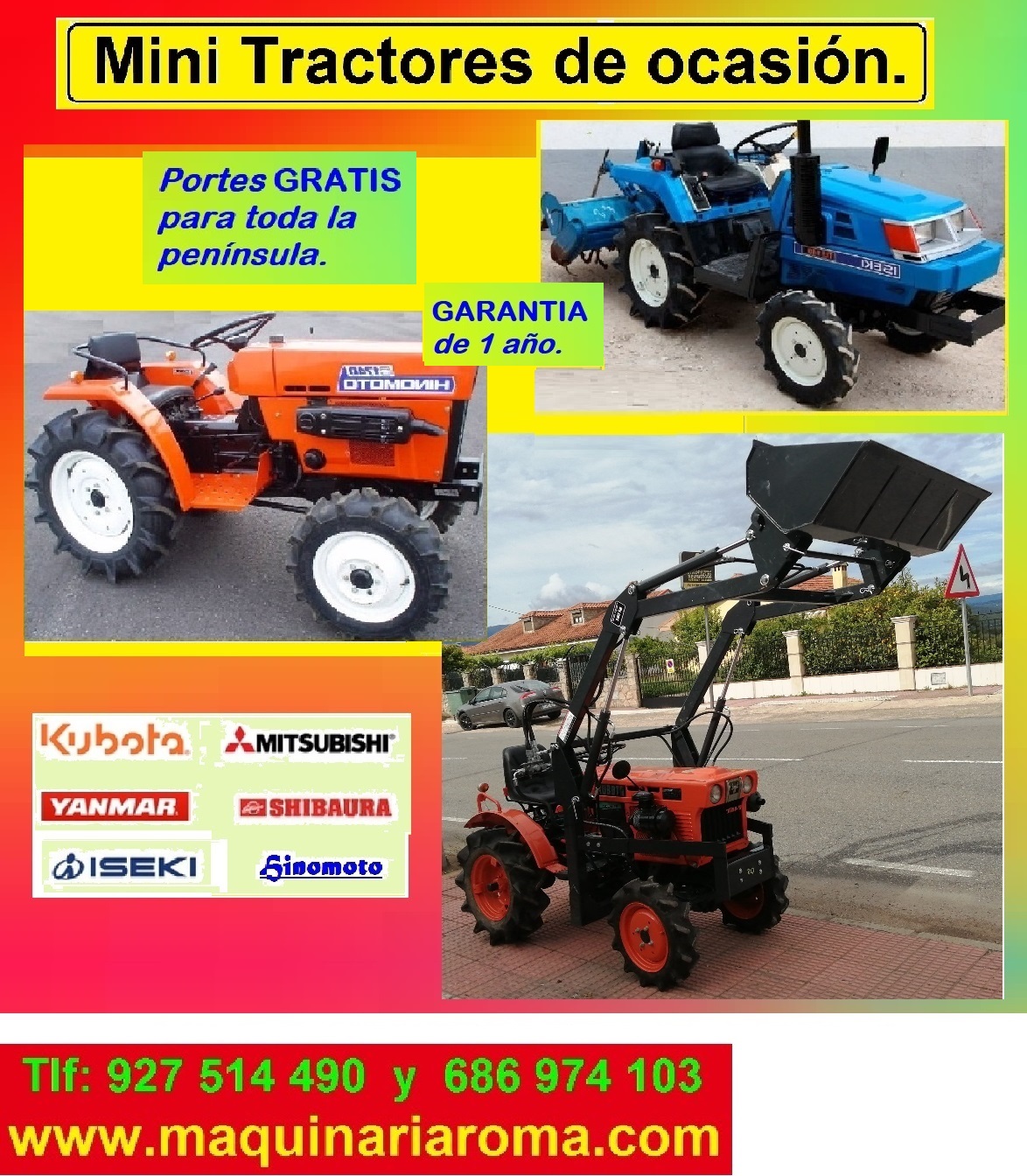 Mini tractores de ocasion. Minitractores