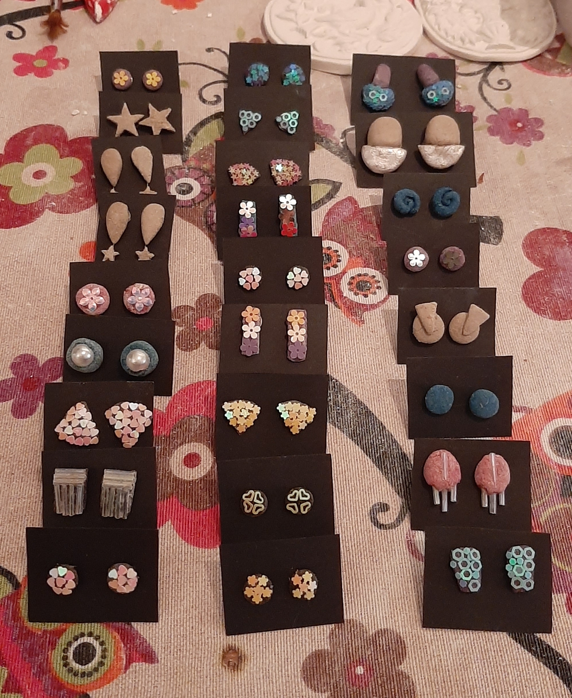 Pendientes de pasta de arena