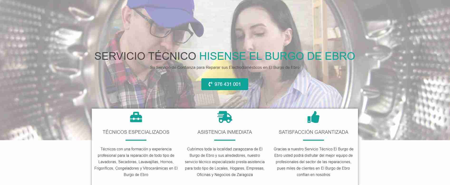 Servicio Técnico Hisense El Burgo de Ebro 976553844