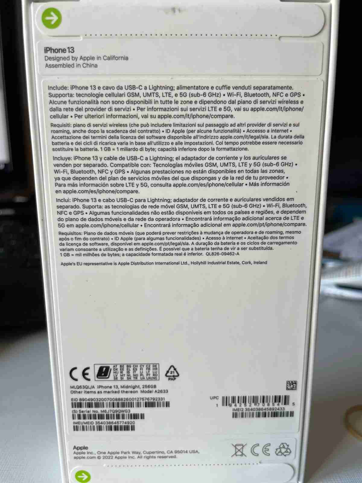 Iphone 13 256 GB precintado