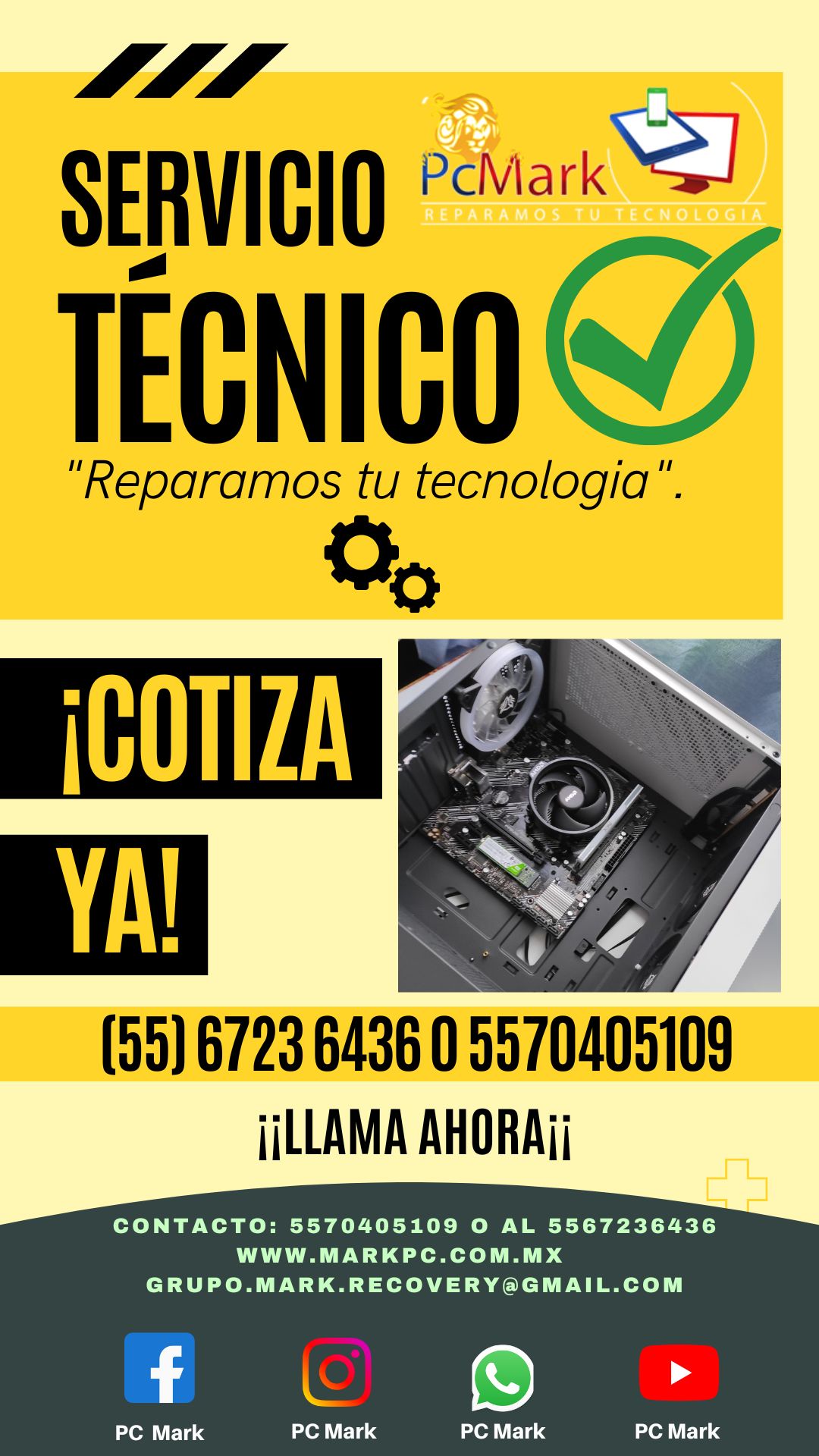 REPARACION DE COMPUTADORAS, LAPTOPS, CELULARES, ETC