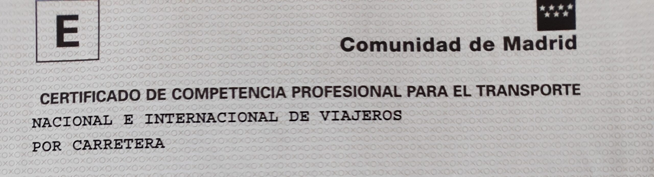 Título de Competencia Profesional para empresas de transport