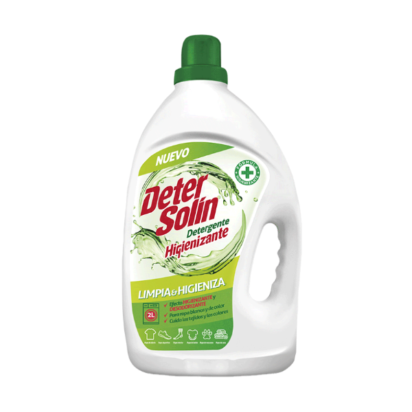 DETERGENTE LÍQUIDO DETERSOLIN HIGIENIZANTE TEXTIL 2 LITROS