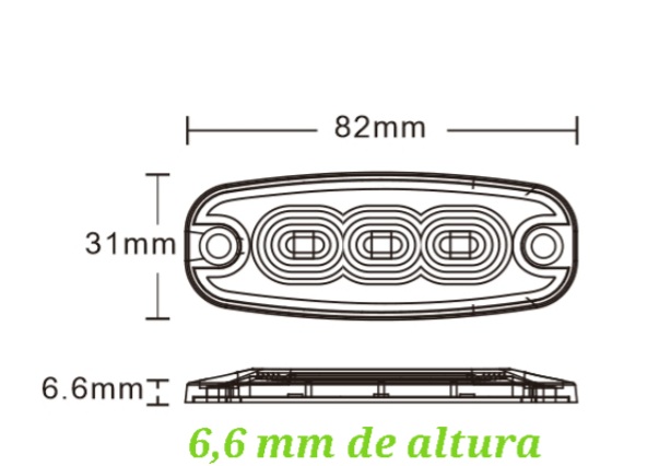 Luz Estroboscopica de tan sólo 6,6 mm de altura