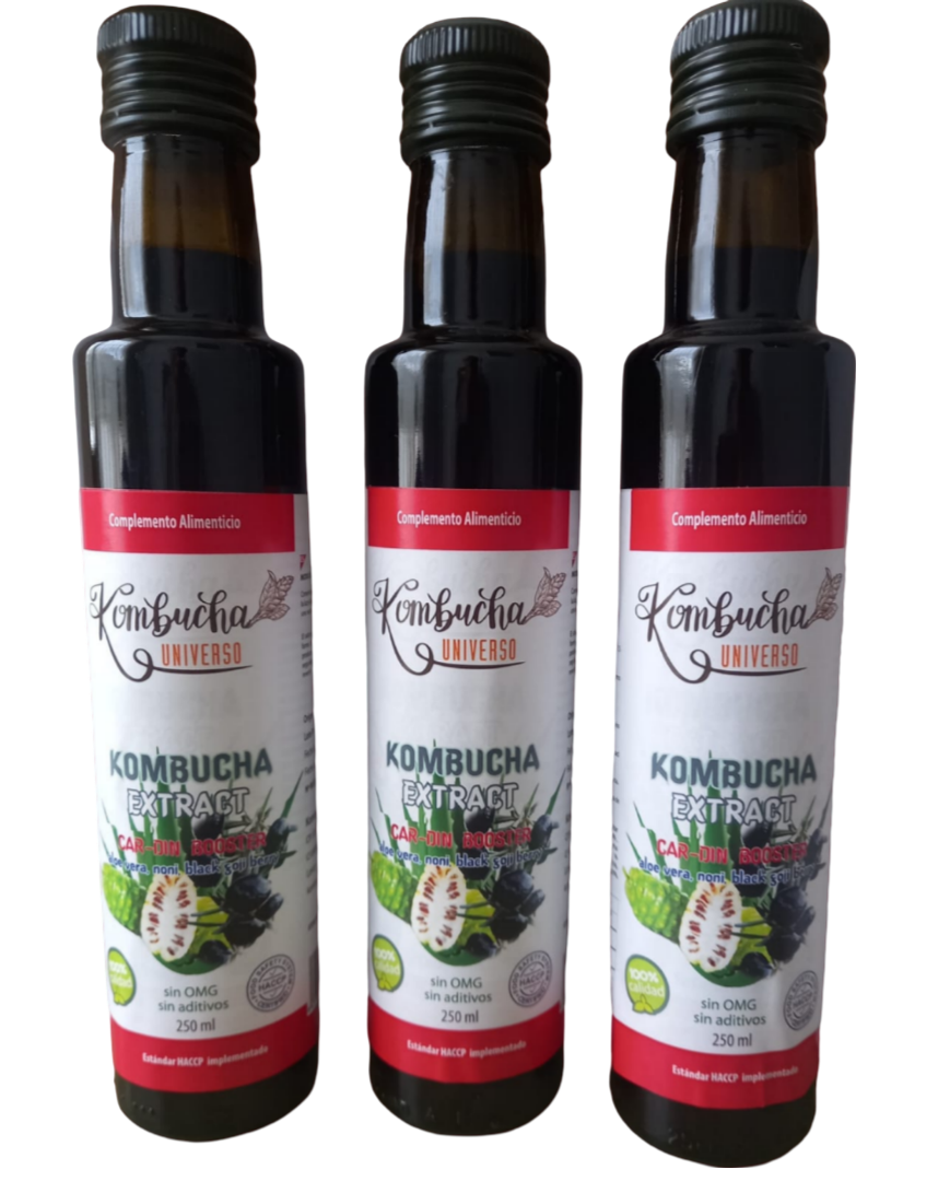 Pack 2+1 Car-Din Booster extracto de Kombucha 750 ml