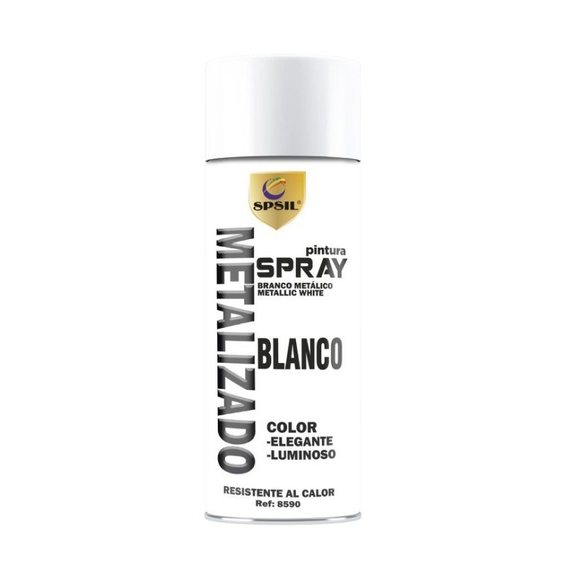 8590 SPRAY PINTURA COLOR BLANCO METALIZADO 400 ML. SPSIL