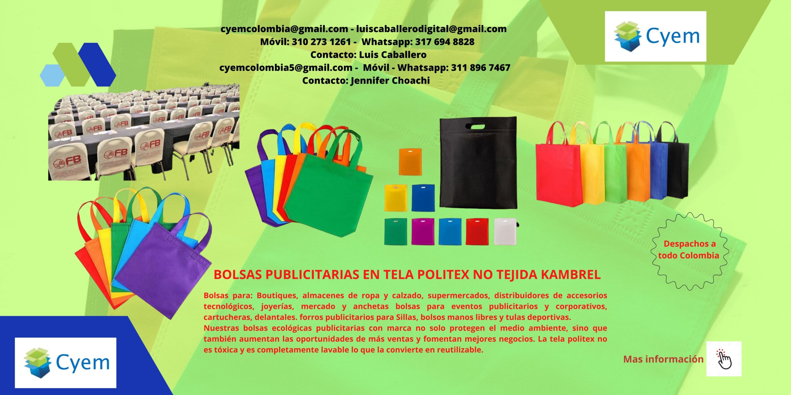 BOLSAS PUBLICITARIAS, TULAS Y EMPAQUES EN TELA ECOLOGICA
