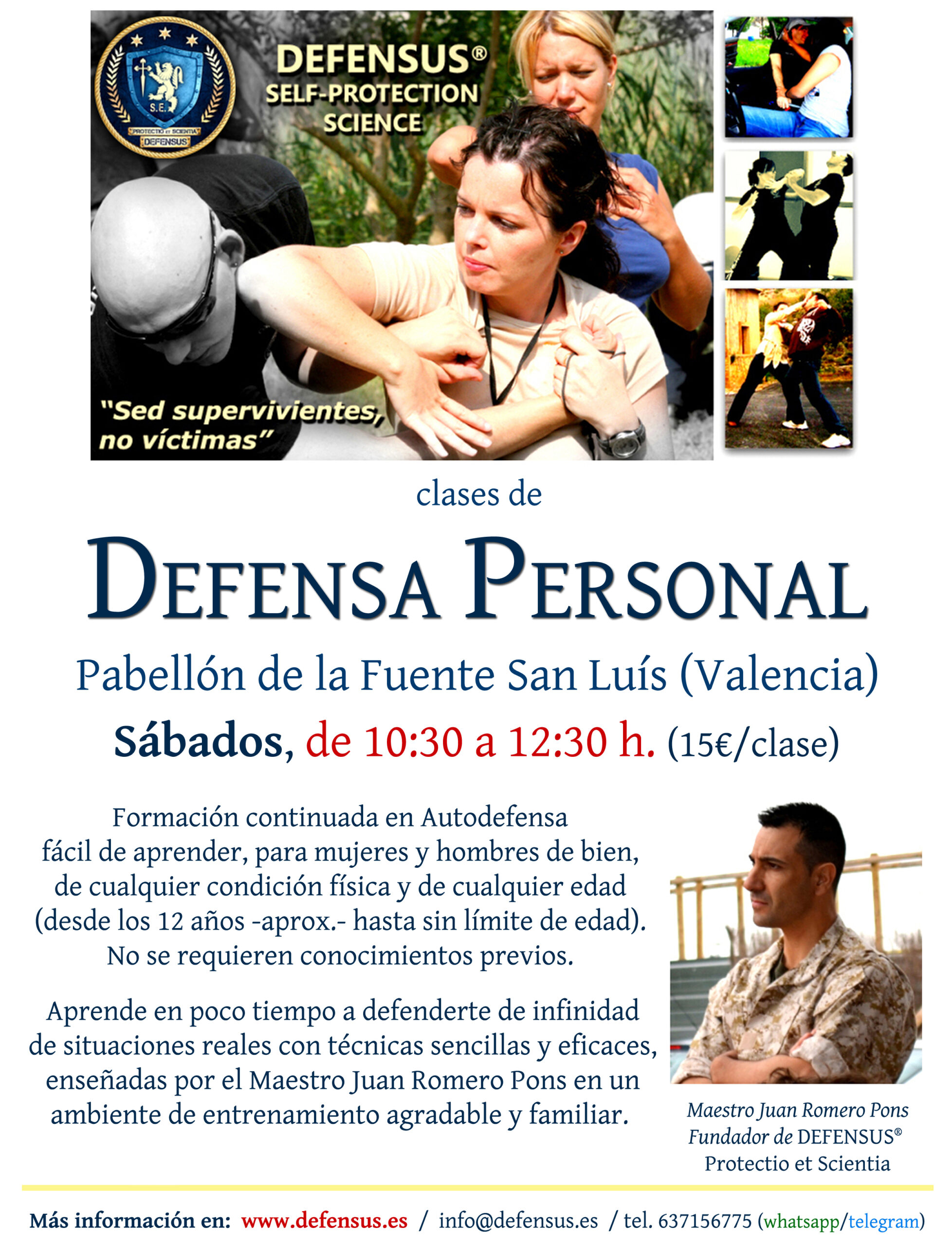 Clases de defensa personal Valencia-DEFENSUS