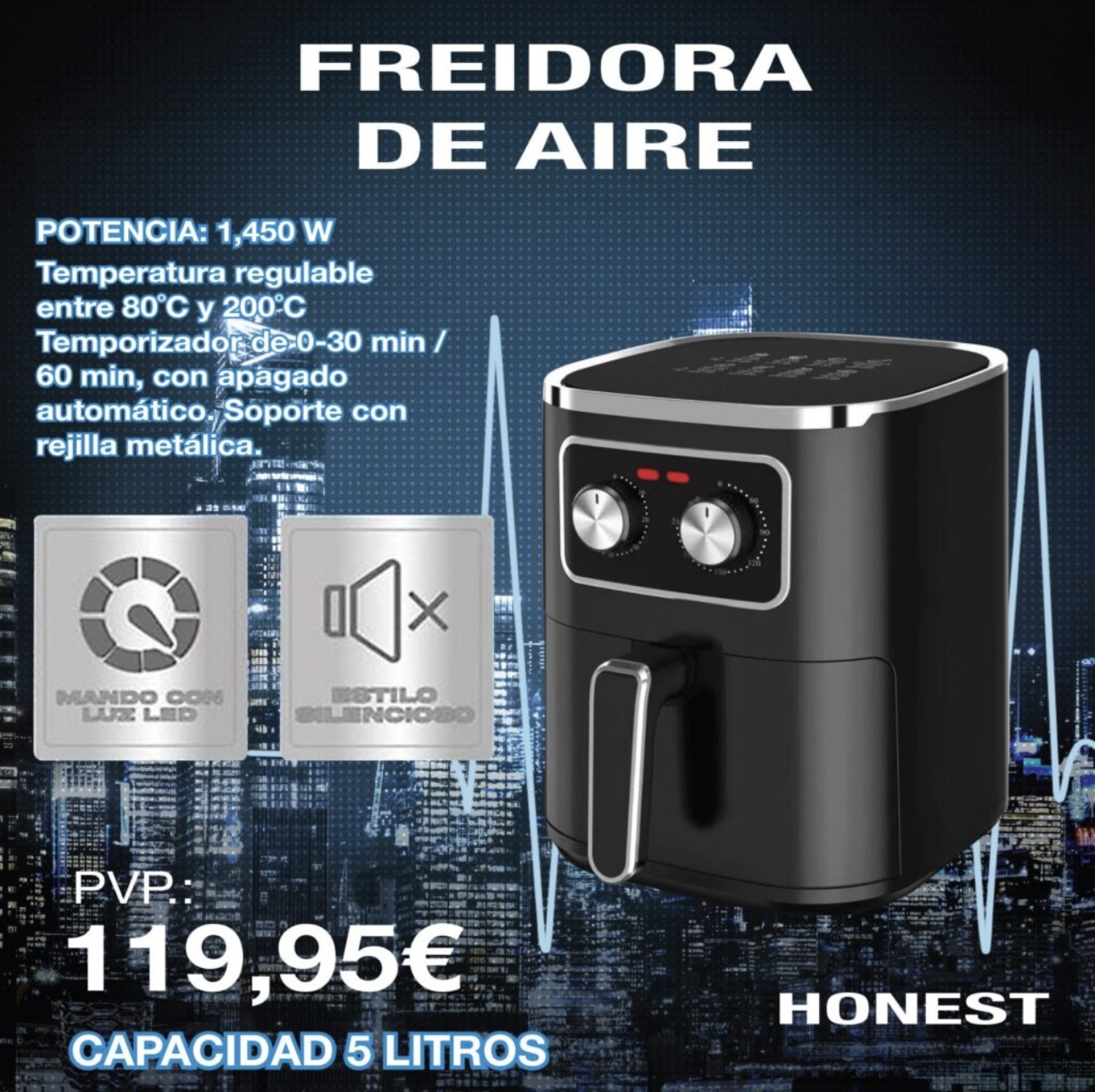 Freidoras de Aire 5L Nuevas | Alta Rentabilidad