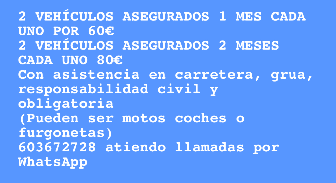 OFERTAS DE SEGUROS DE AUTOS
