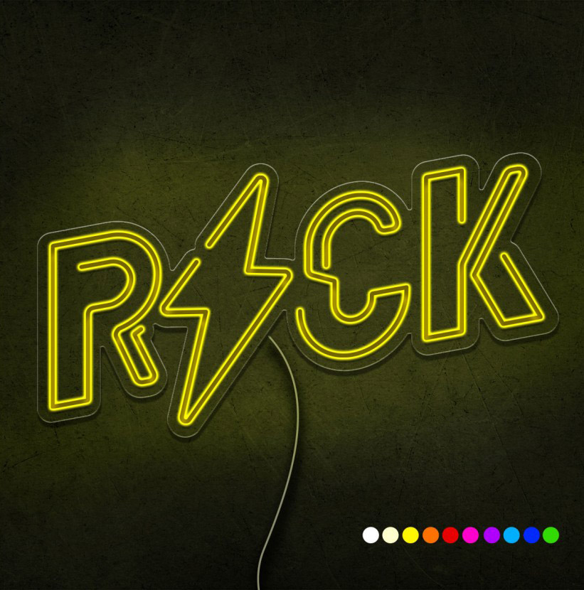 Neón Rock con Rayo