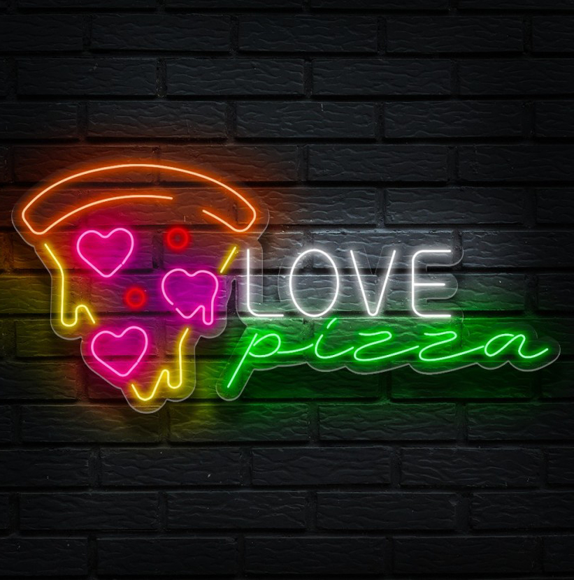 Neon Love pizza