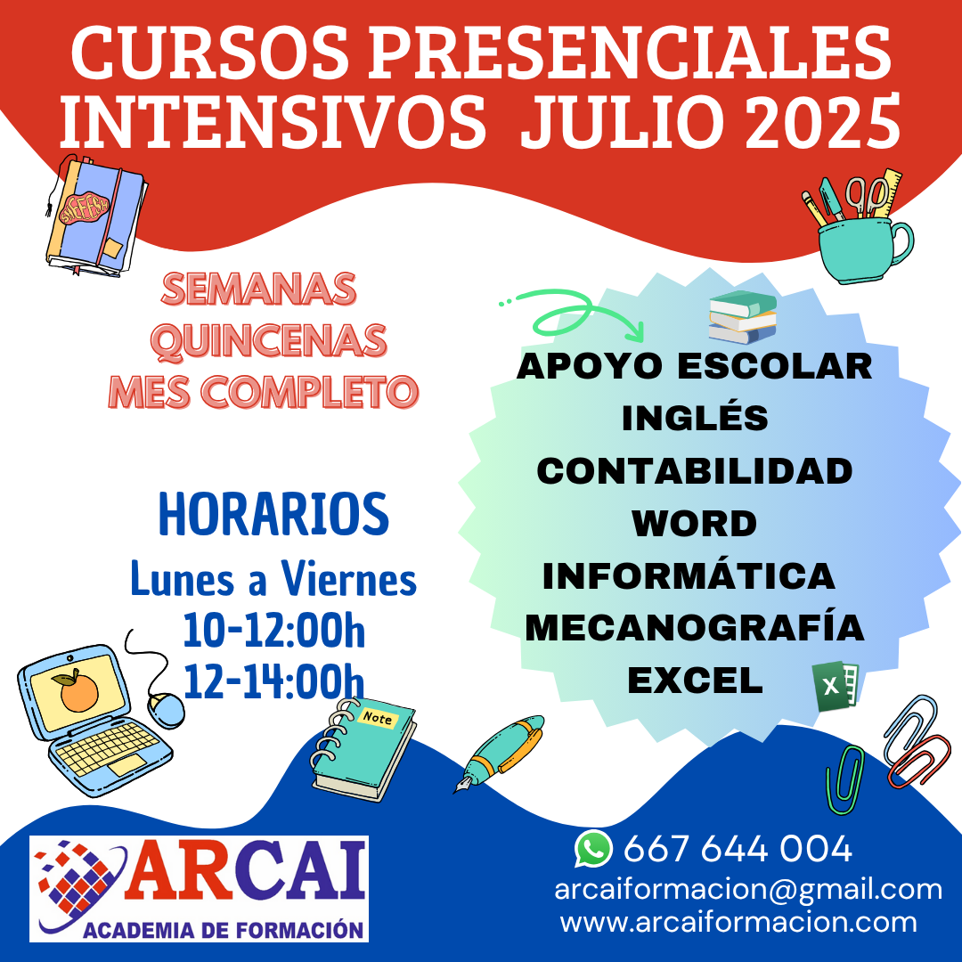 CURSOS INTENSIVOS JULIO 2025