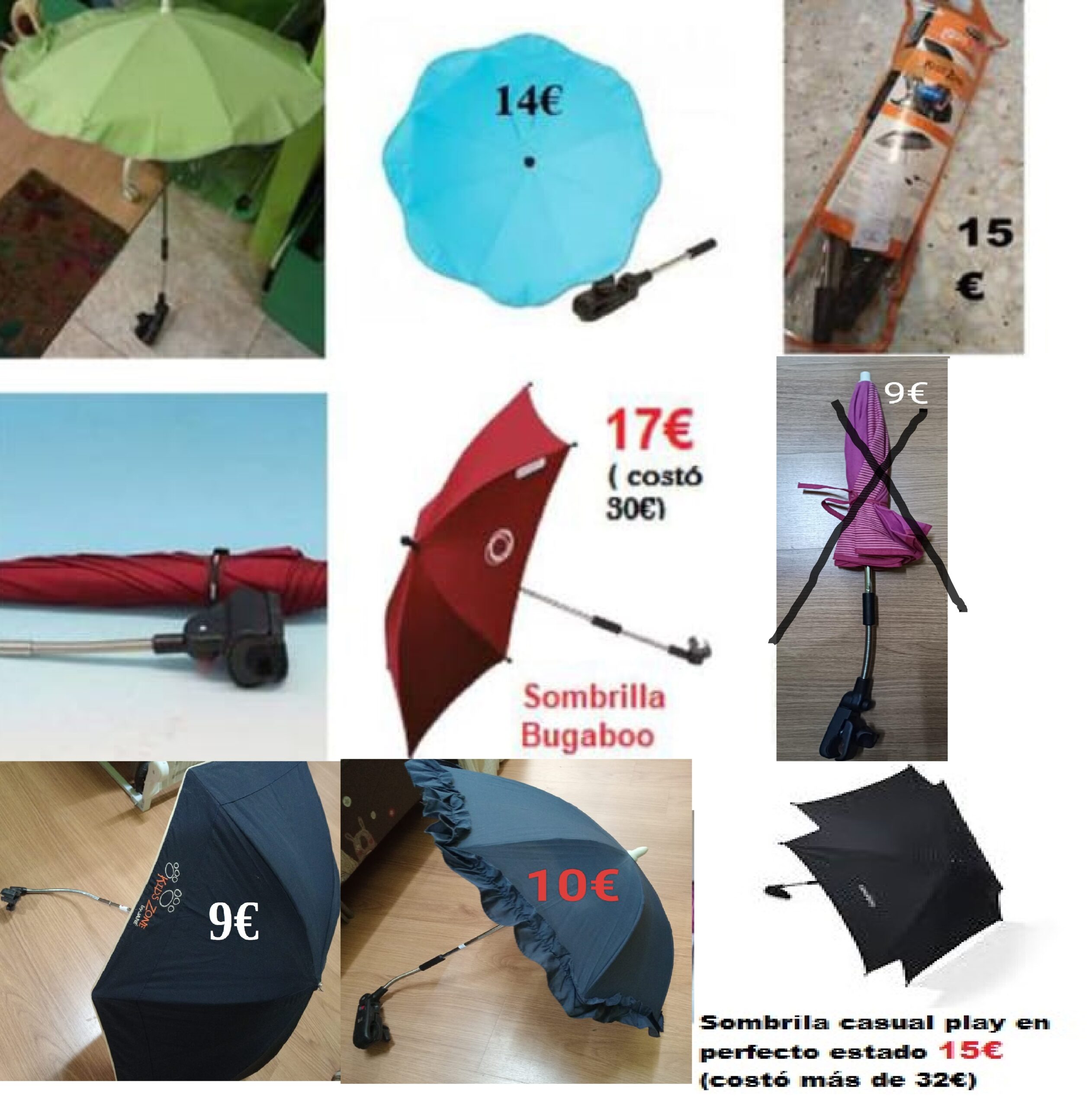 SOMBRILLA PARA SILLA PASEO / CARRO BEBE DESDE 9€ EN PUMUCKI REUS (TGNA)