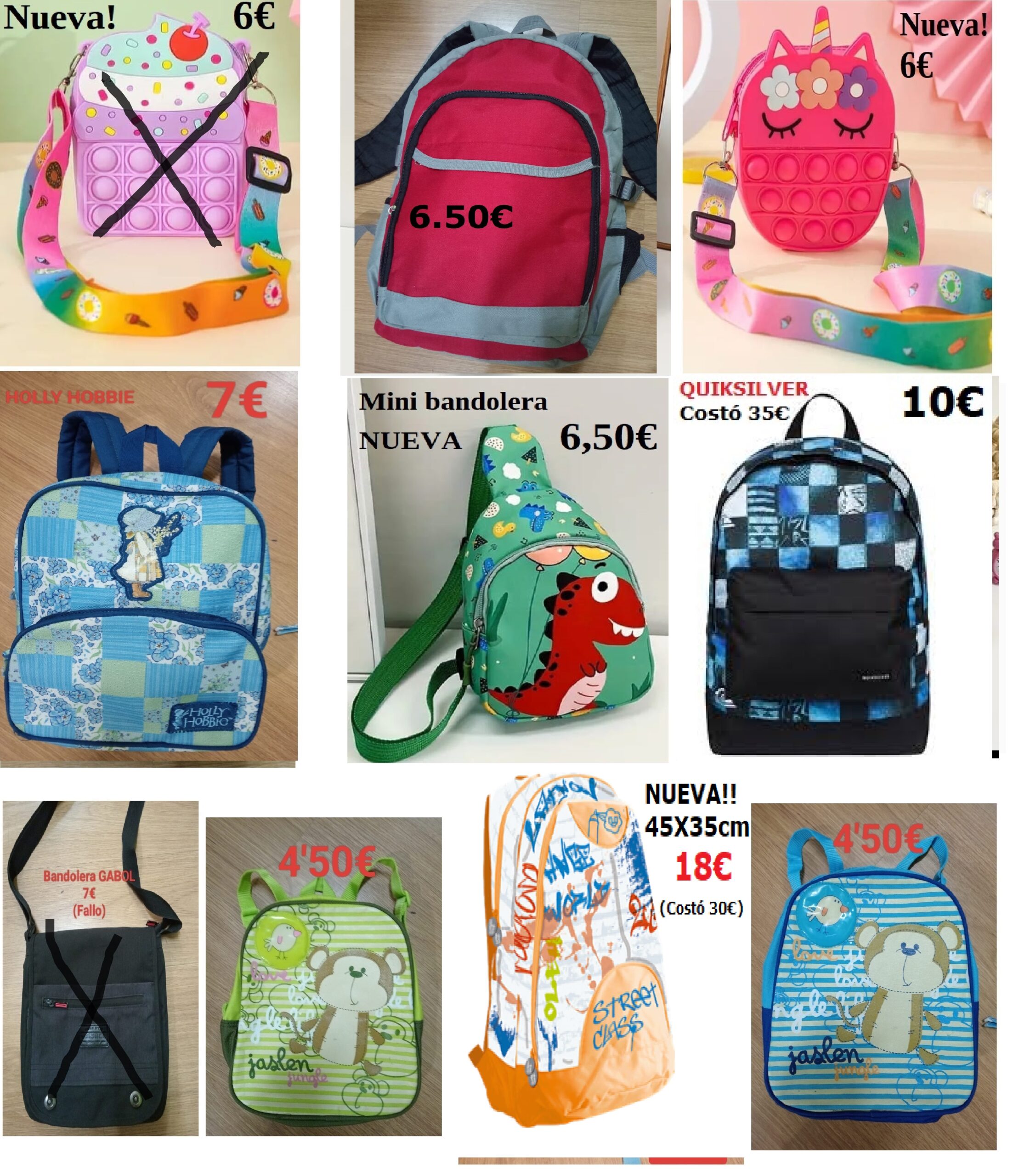MOCHILA BOLSO BANDOLERA ETC DSDE 4.50€ PUMUCKI REUS (TGNA)5