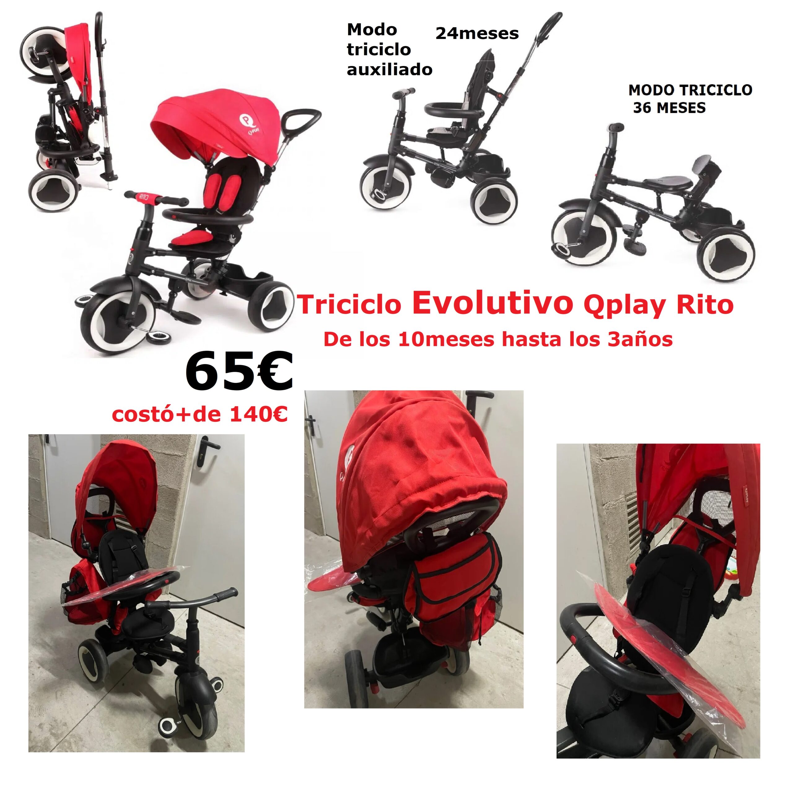 TRICICLO EVOLUTIVO QPLAY 65€ EN PUMUCKI REUS ( TARRAGONA)