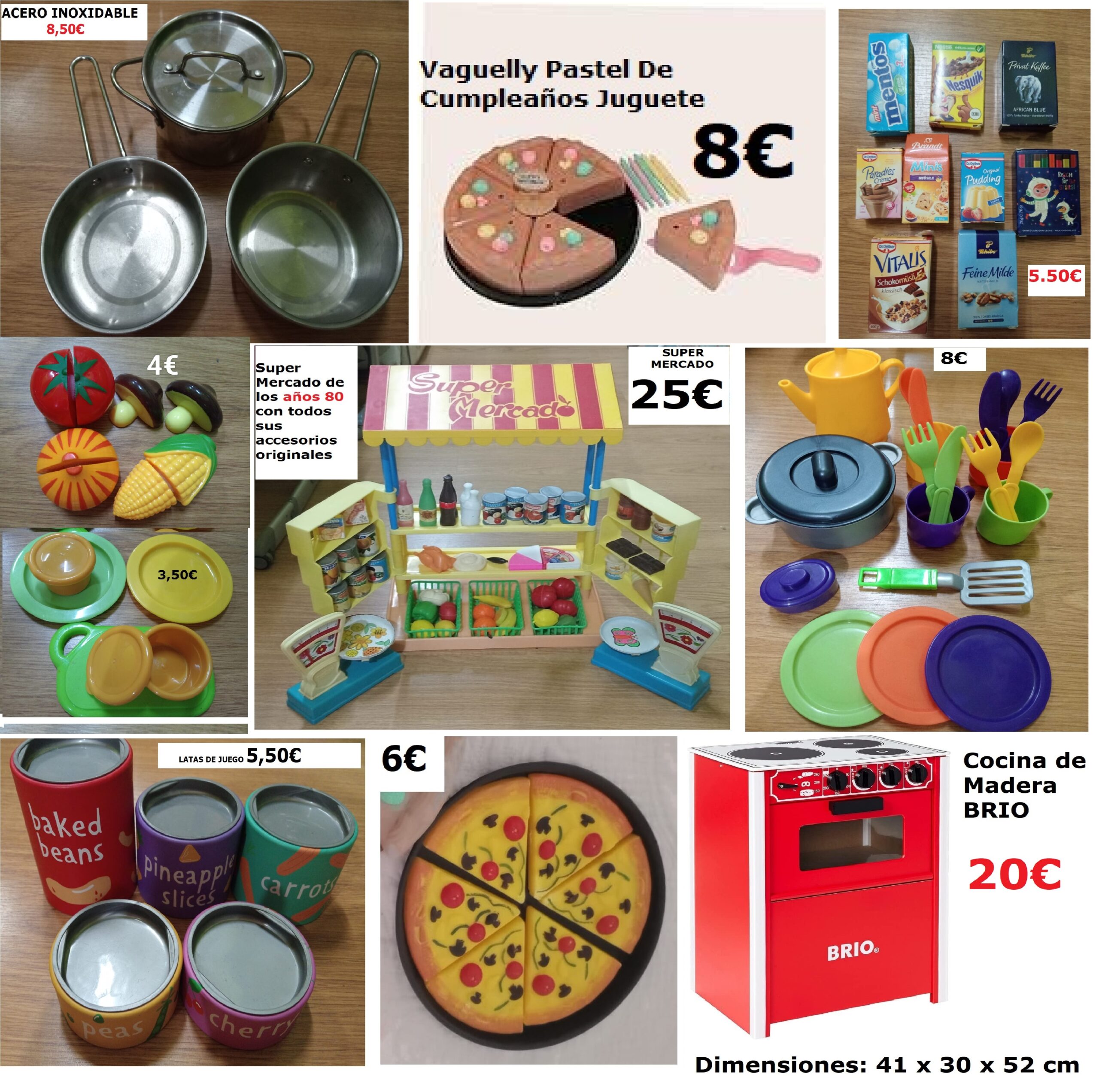 COCINA JUGUETE ACCESORIOS OLLAS ETC DESDE 3,50€ (2)