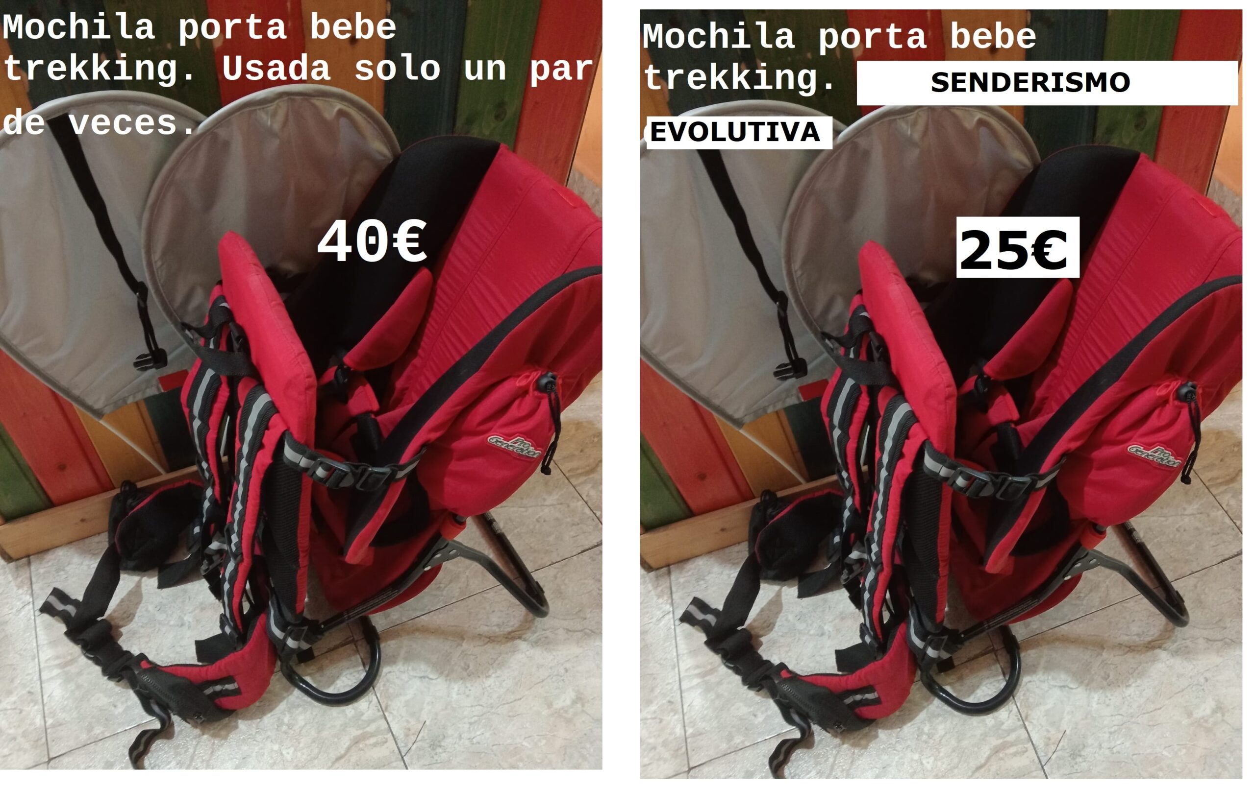 Porta bebe/niño mochila senderismo trekking desde 25€
