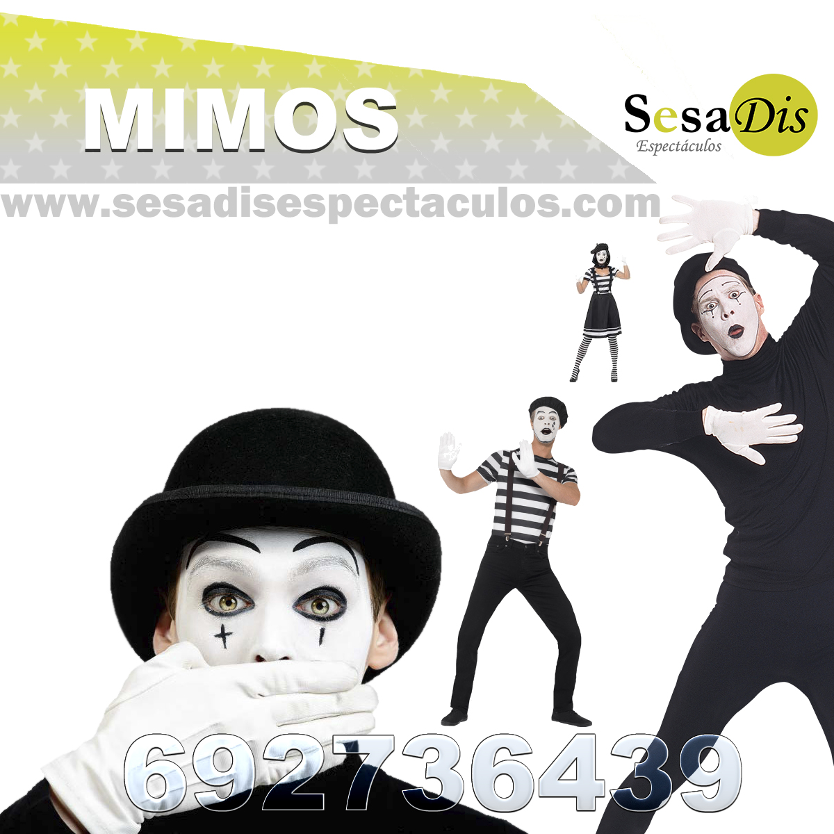 Mimos. Espectáculos de mímica