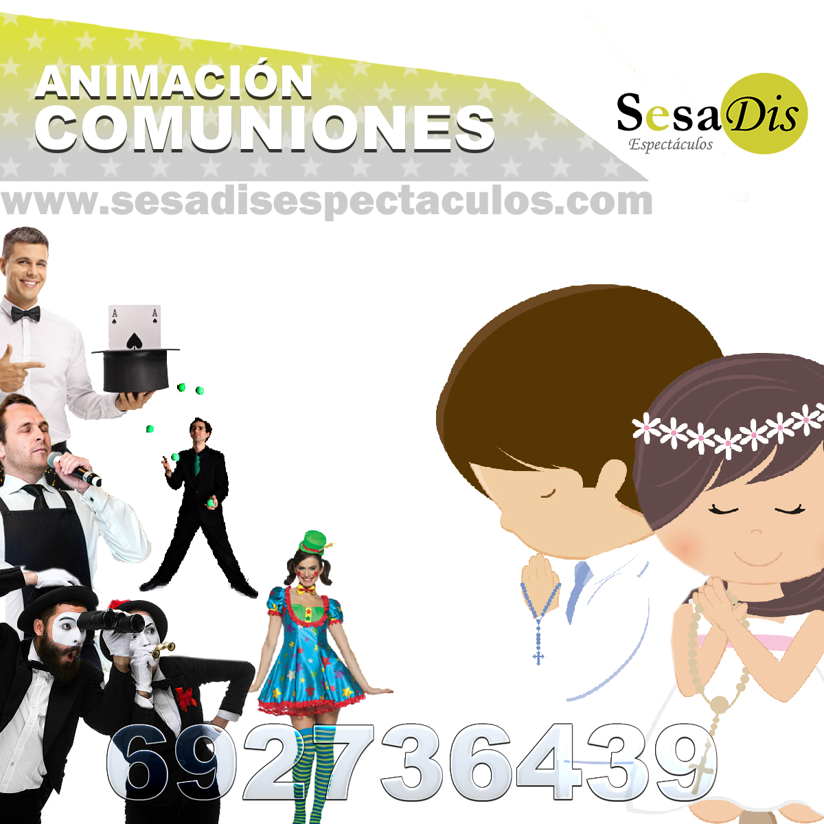 Animación para comuniones. Animadores