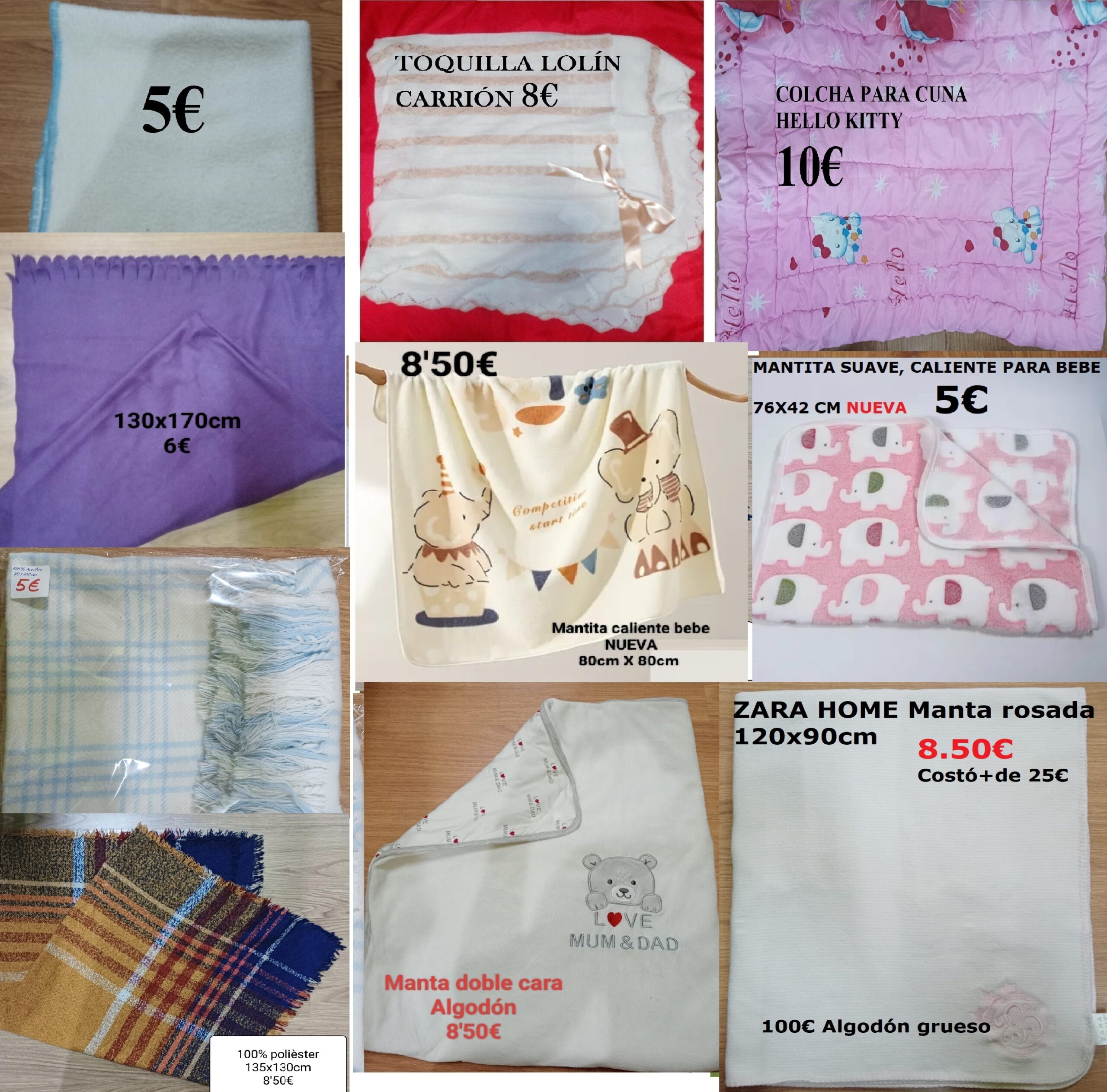 MANTA MUSELINA TOQUILLA DESDE 5€ en PUMUCKI REUS ( TGNA)