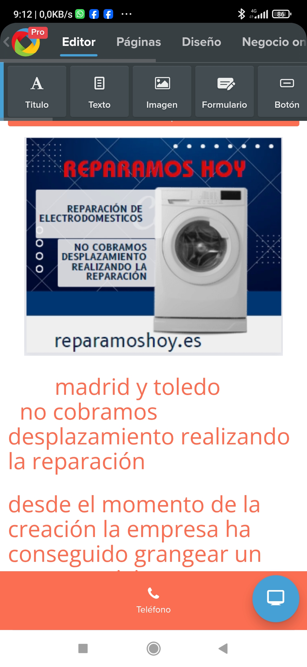 Reparación electrodomésticos en Madrid