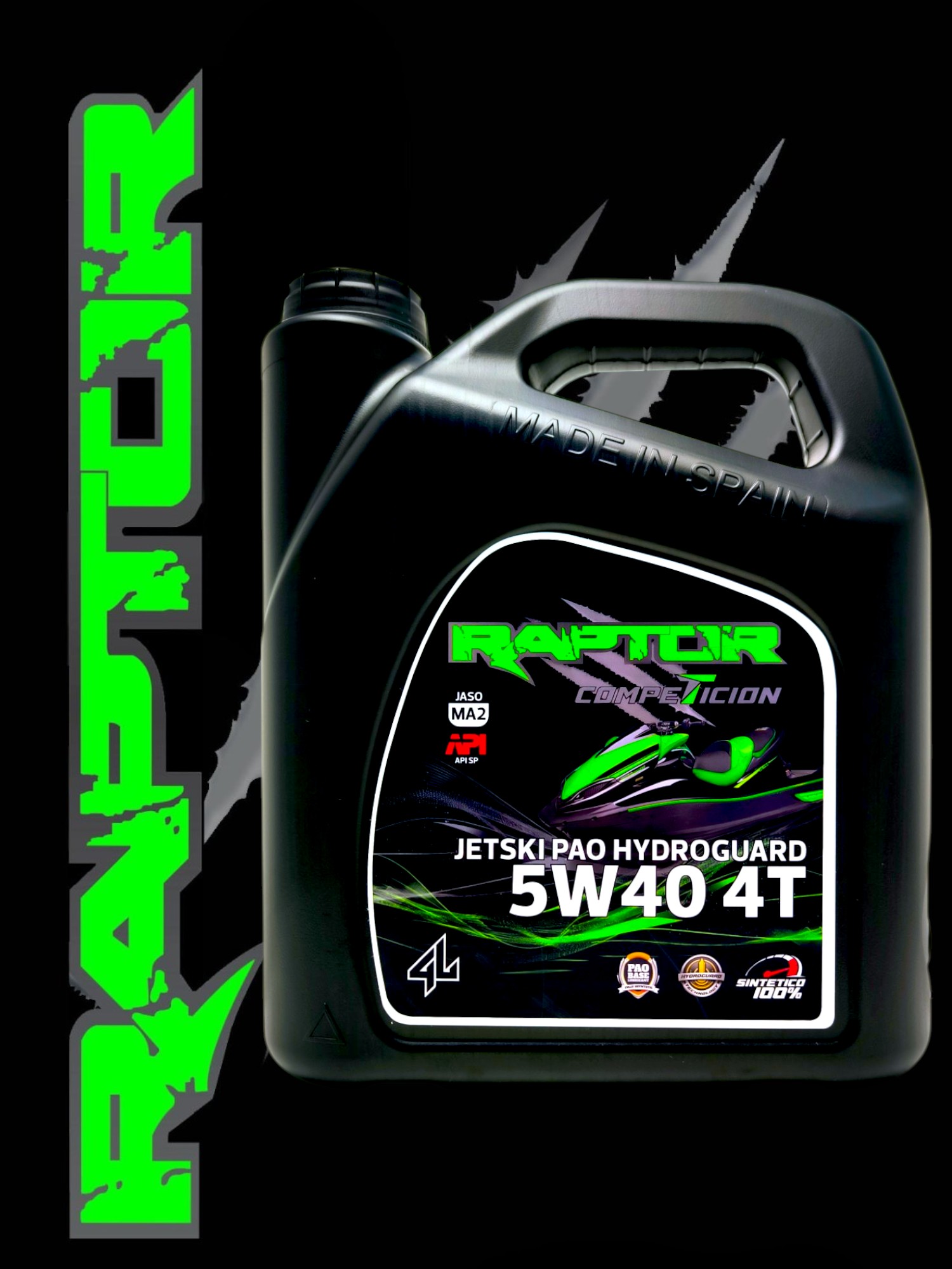 Aceite PAO sintético 5W40 para motos acuáticas 4T Lubricant