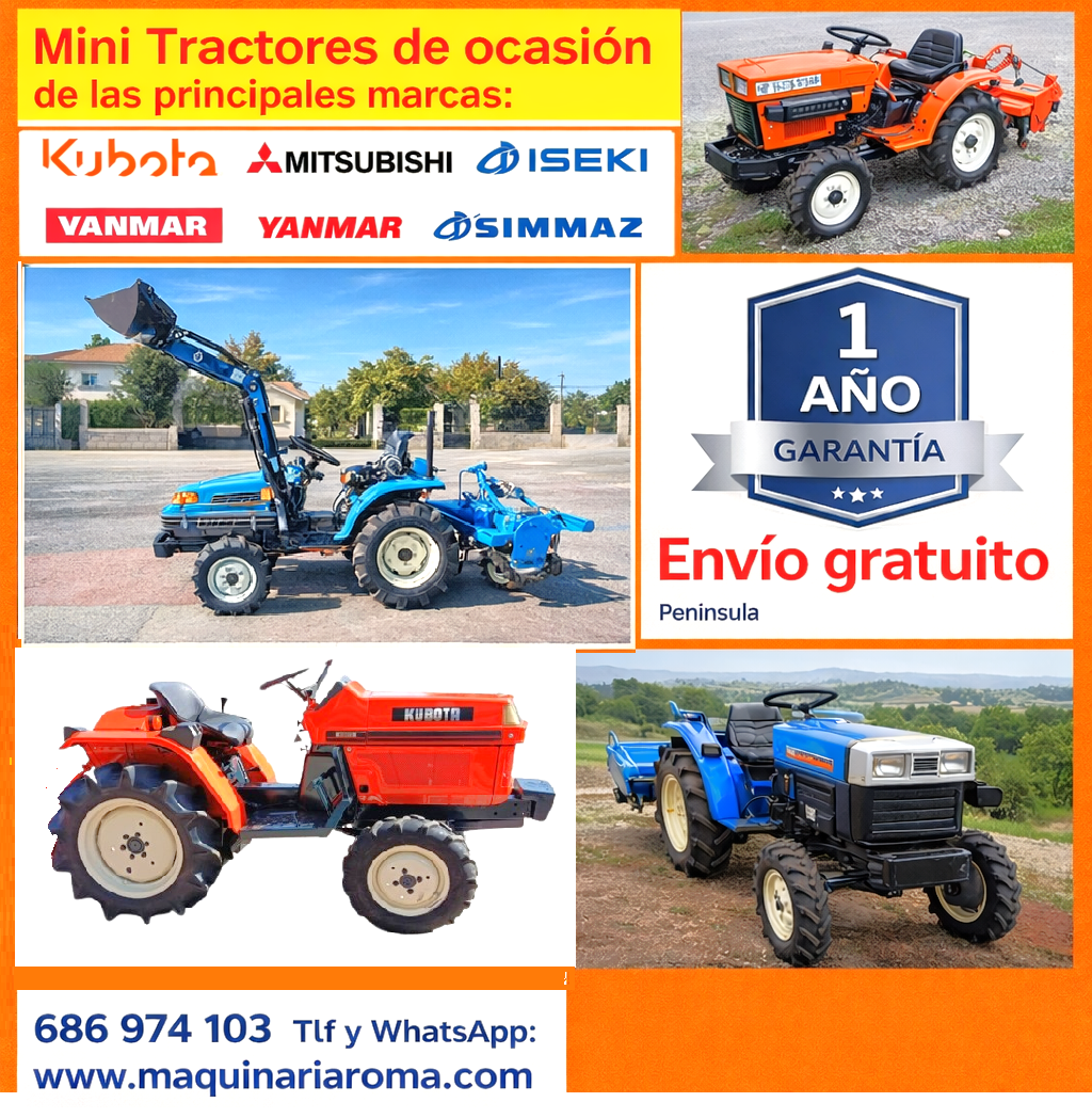 TRACTORES PEQUEÑOS MINI TRACTORES de Ocasión y Nuevos.