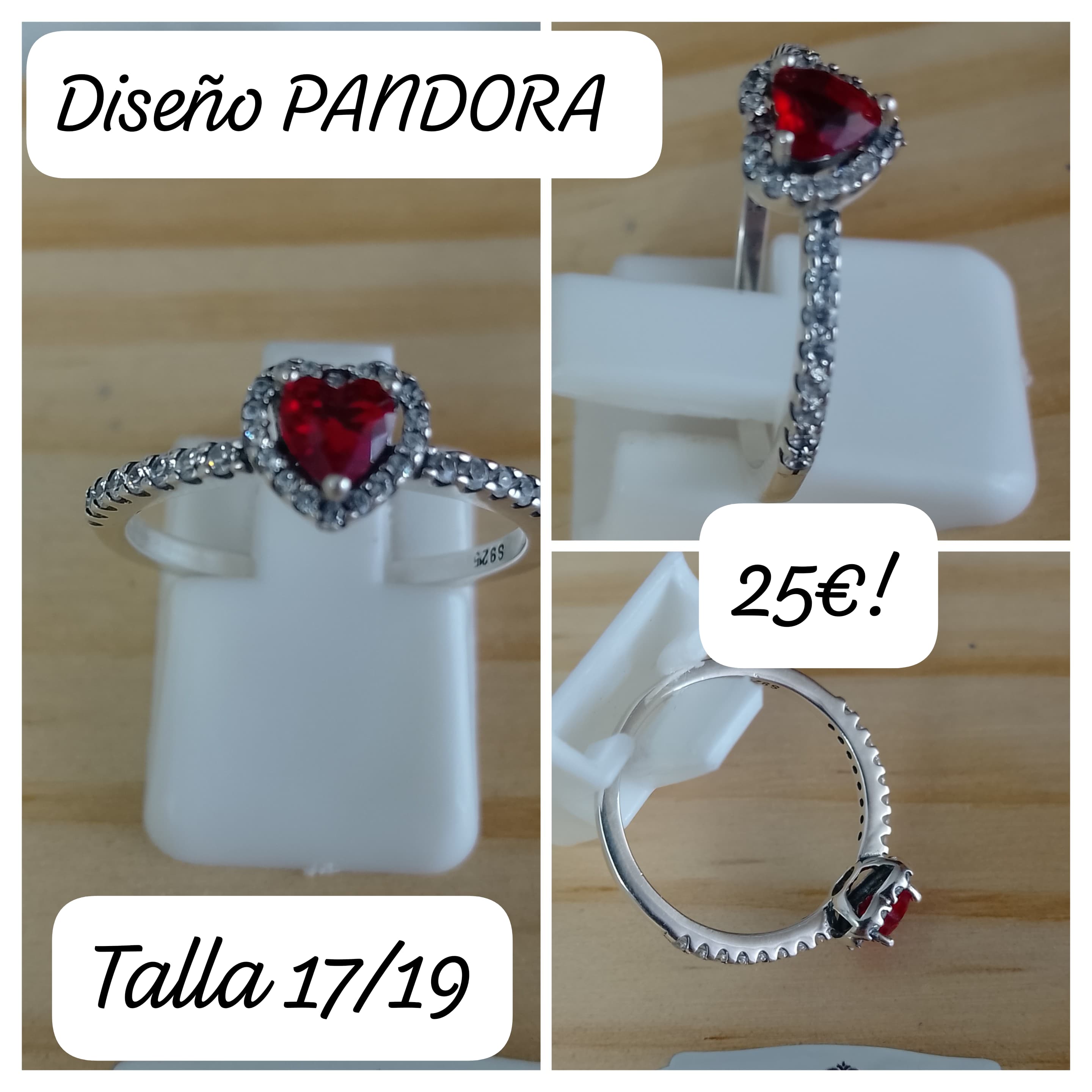 Anillo plata diseño PANDORA