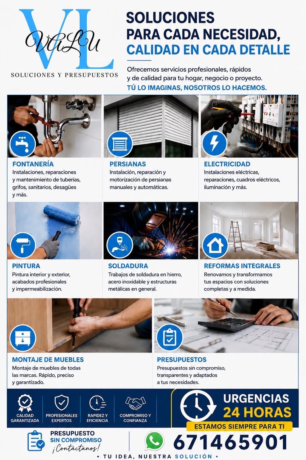 “Tu hogar nuestra prioridad, trabajos profesionales “