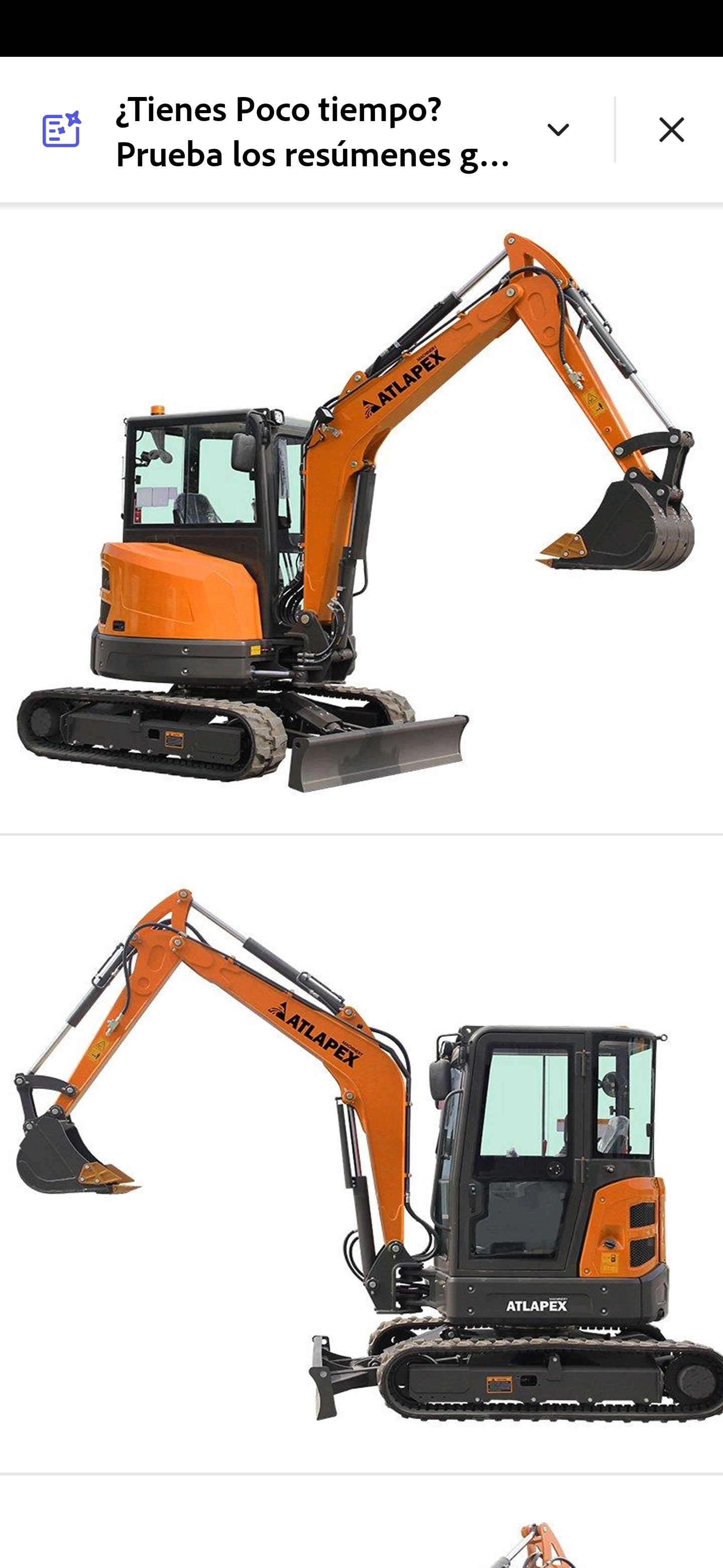 Excavadora de 3.500kg