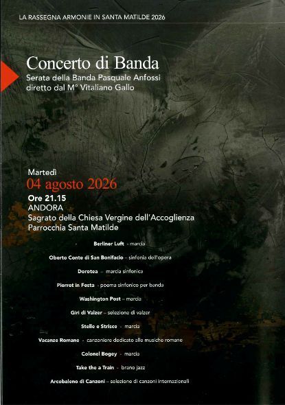 Banda P. Anfossi Concerto Andora SV 2026 dirige il M* Vitali