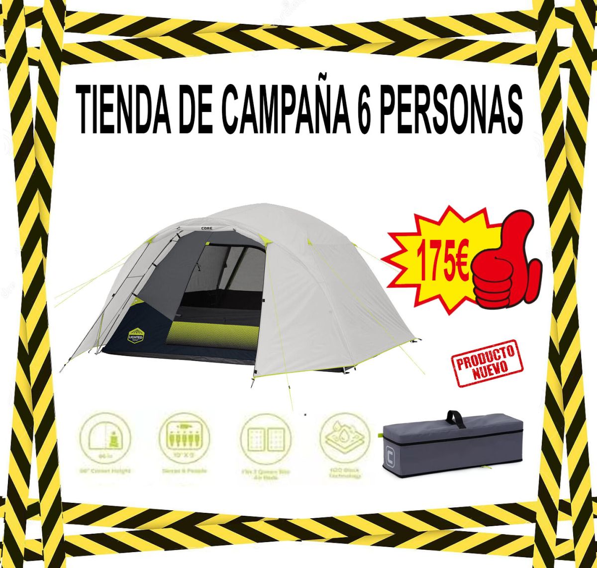 TIENDA DE CAMPAÑA 6 PERSONAS