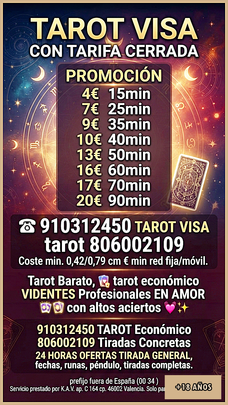 hoy TAROT VISA VIDENTE BUENA PROMOCIÓN