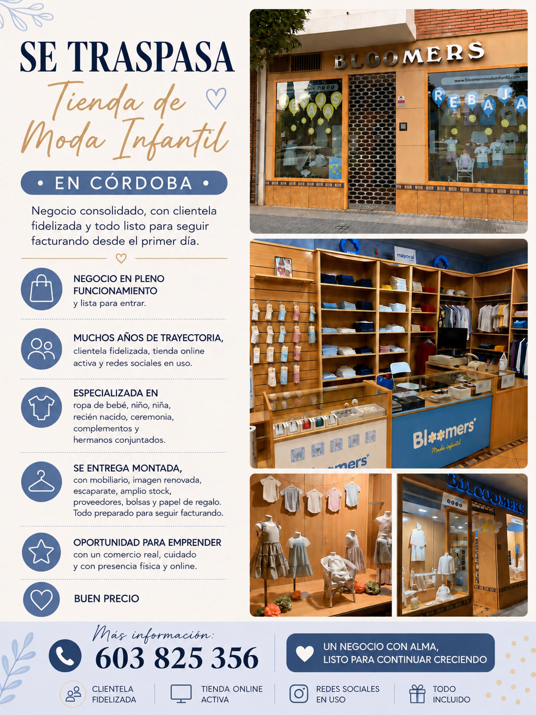 Traspaso Bloomers Moda Infantil en Córdoba | tienda física y online